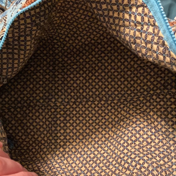 Vera Bradley light blue floral small duffel - Picture 3 of 5